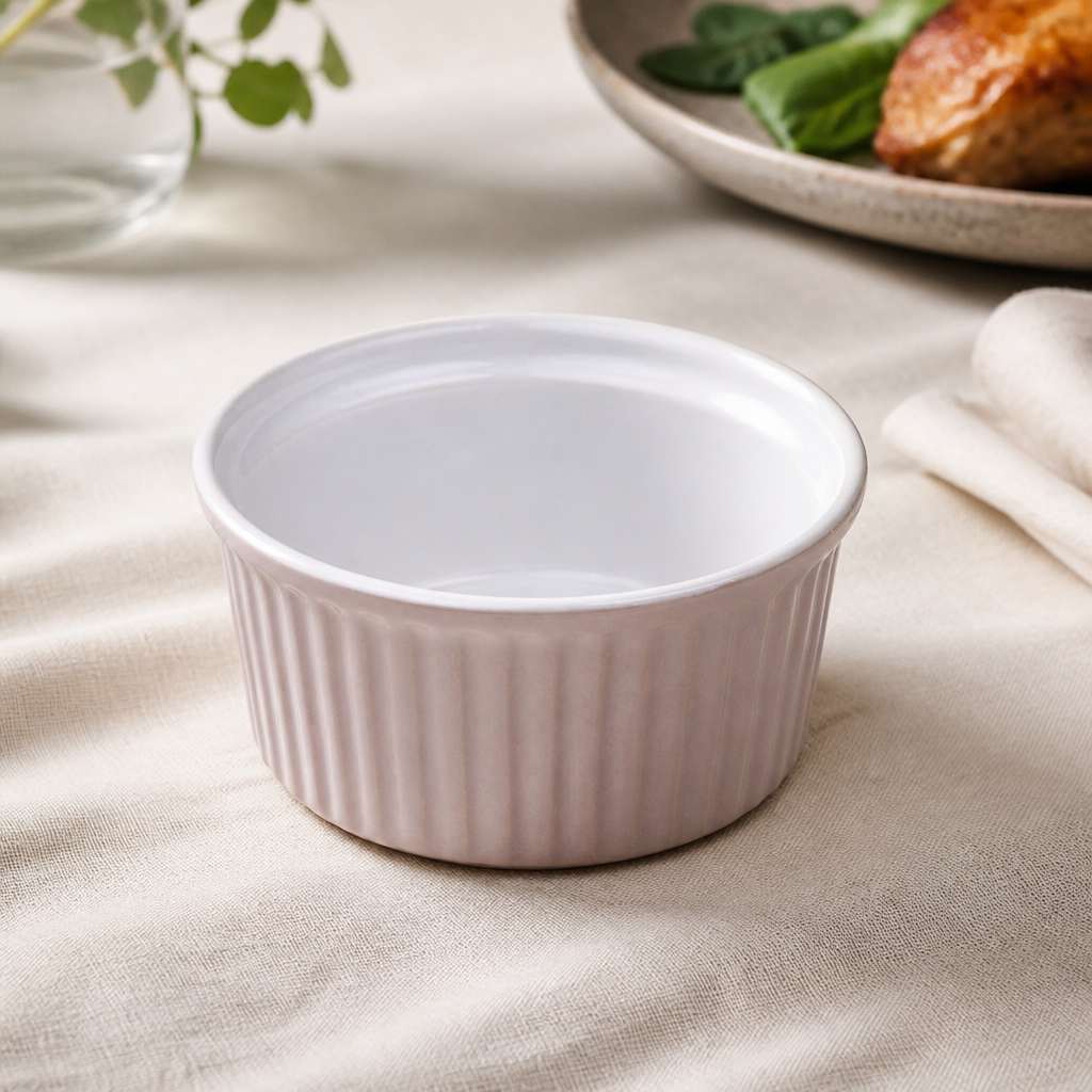 Commercial Pastel Grey Ramekins 90mm 145ml Souffle Dishes