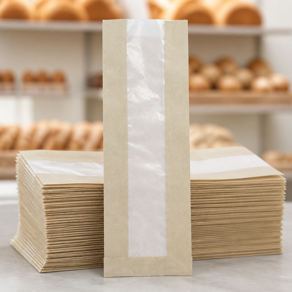 Compostable Paper Baguette Bags 300x100mm 1000 Pack