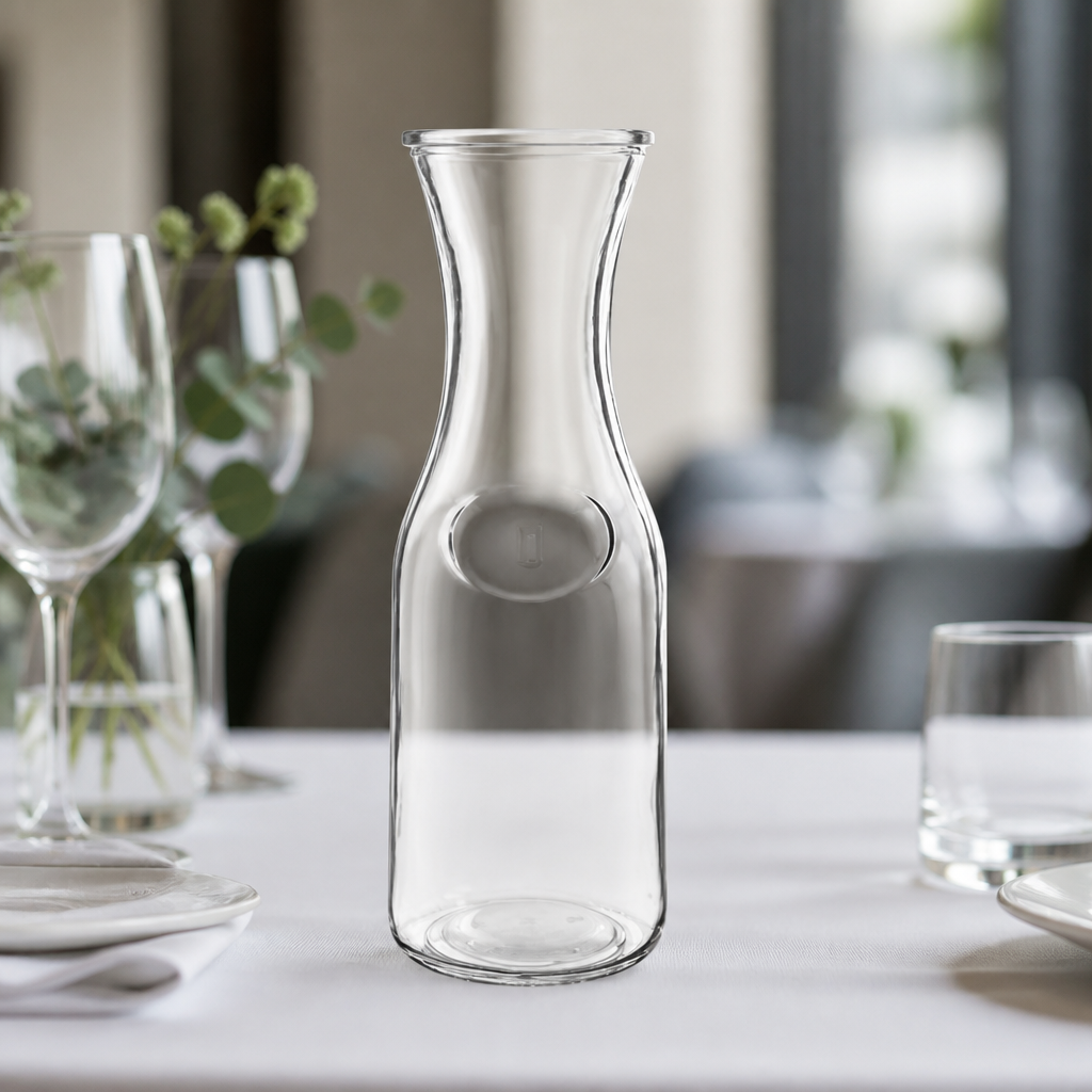 Commercial Glass Carafes 1Ltr Clear - Pack of 6