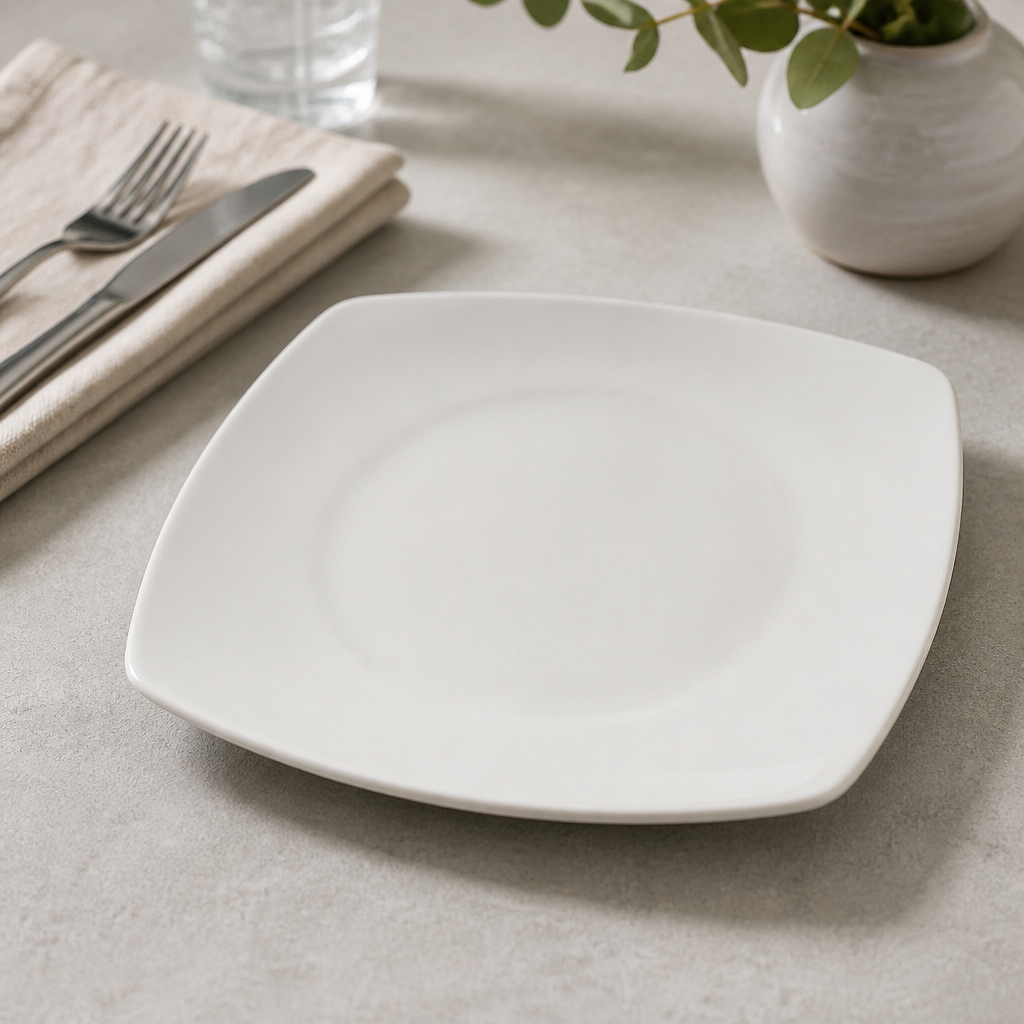 Commercial Rounded Square Plates 270mm 6 Pack