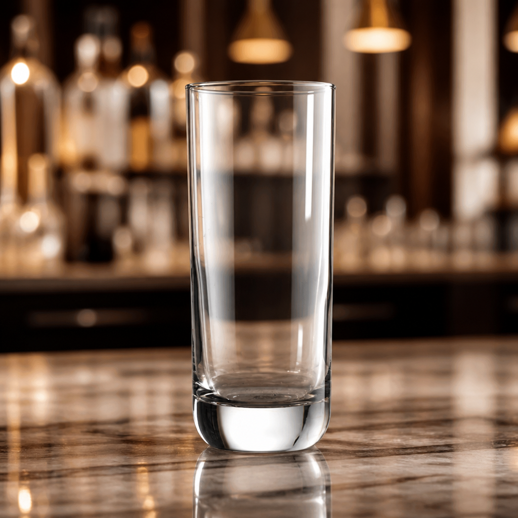 Set of 6 commercial 380ml hi-ball glasses for beverages
