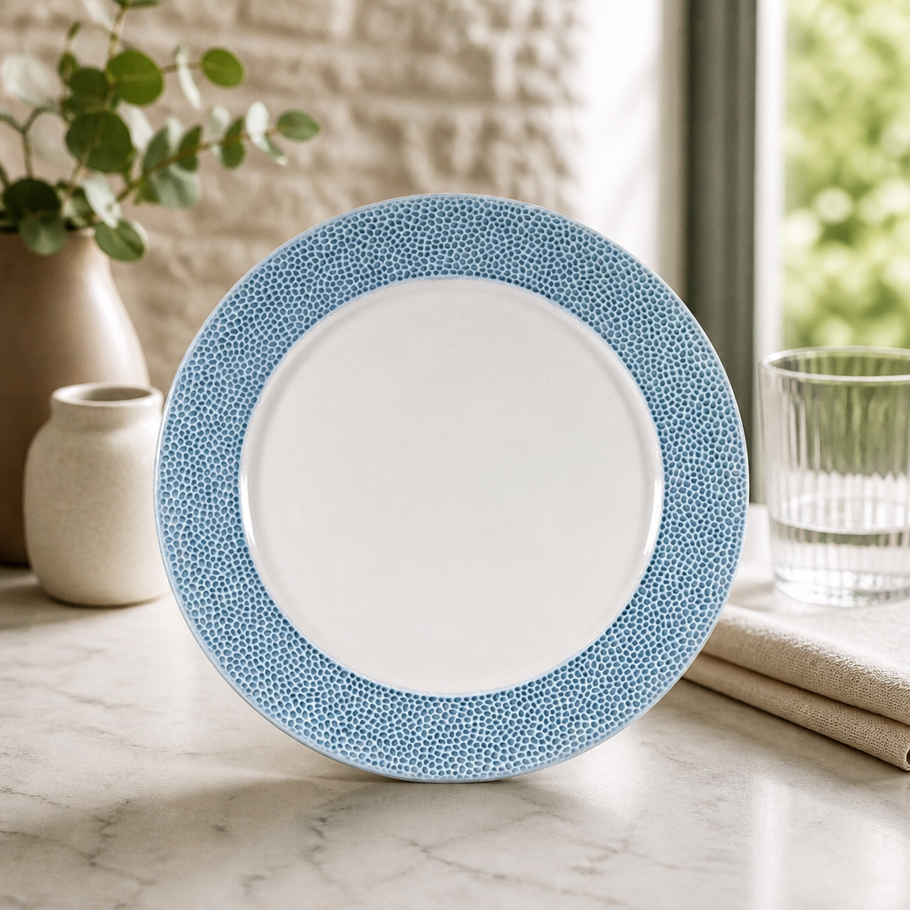 Commercial Presentation Plates Ocean Blue 305mm - 12 Pack