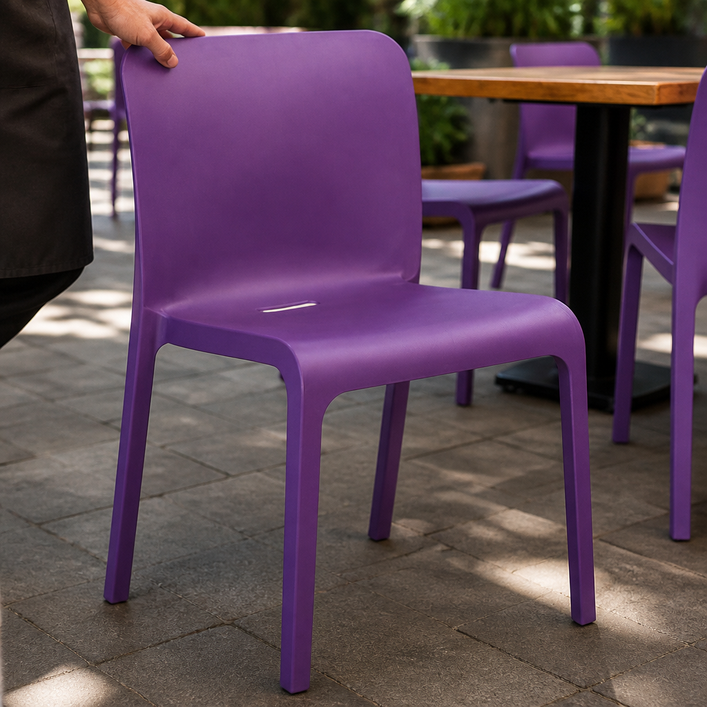 Commercial Seating Chair Purple 480x500mm - 2 Pack