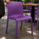 Commercial Canteen Seating Chair Purple 480x500mm - 2 Pack