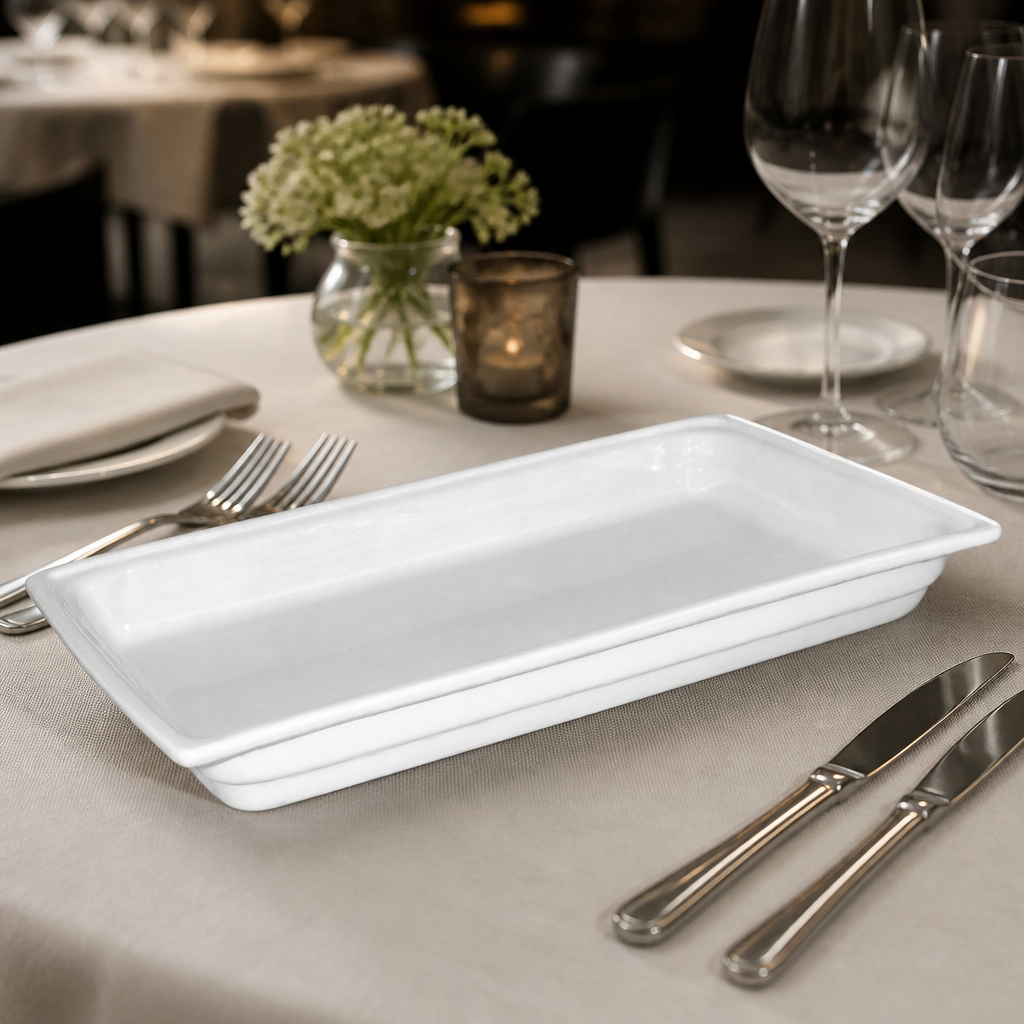 Commercial 1/1 Gastronorm Dish 65mm Capacity 5Ltr Porcelain