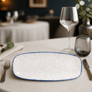 Commercial Rectangular Plates Indigo Blue 298mm 12 Pack