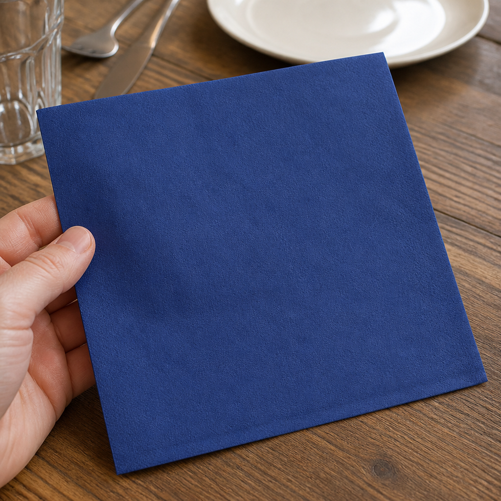 Commercial Recyclable Dinner Napkins 40x40cm Blue 2000 Pack