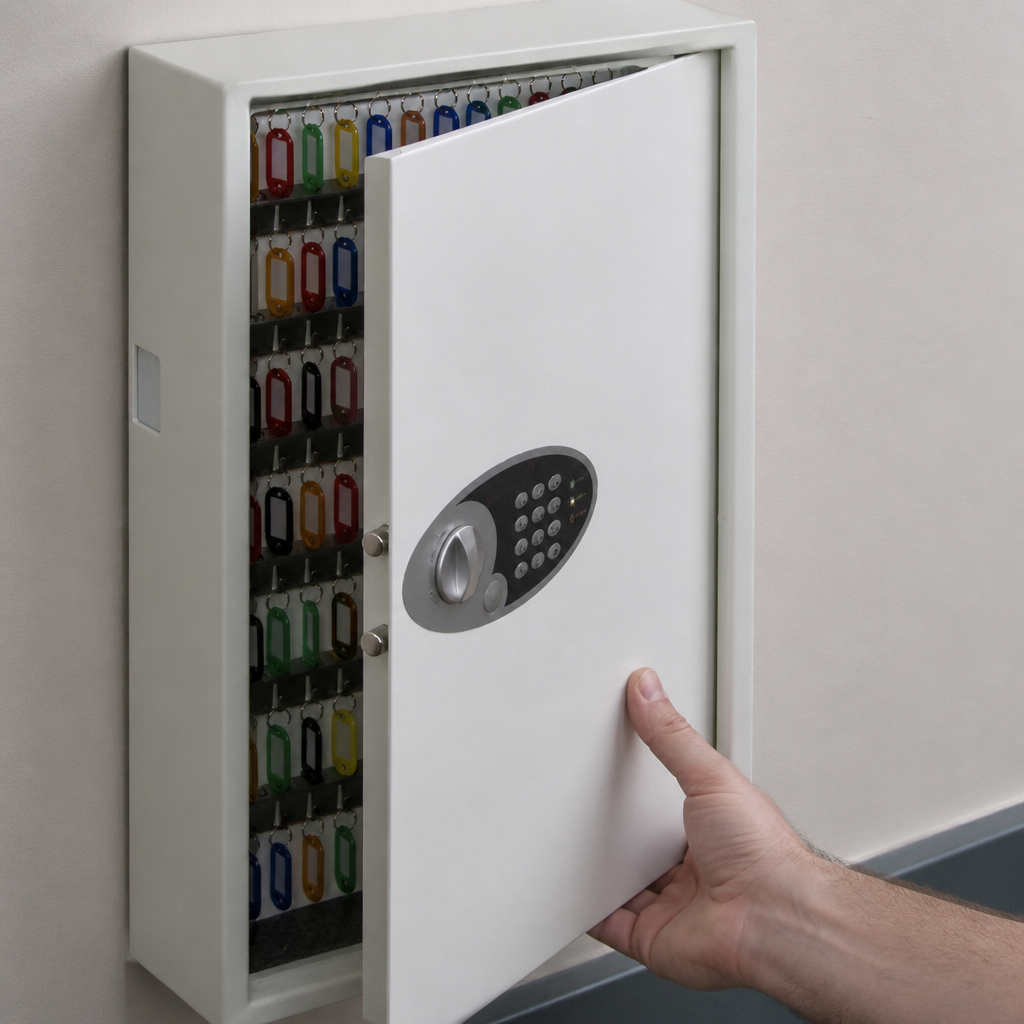 Commercial key safe for secure storage of up to 144 keys
