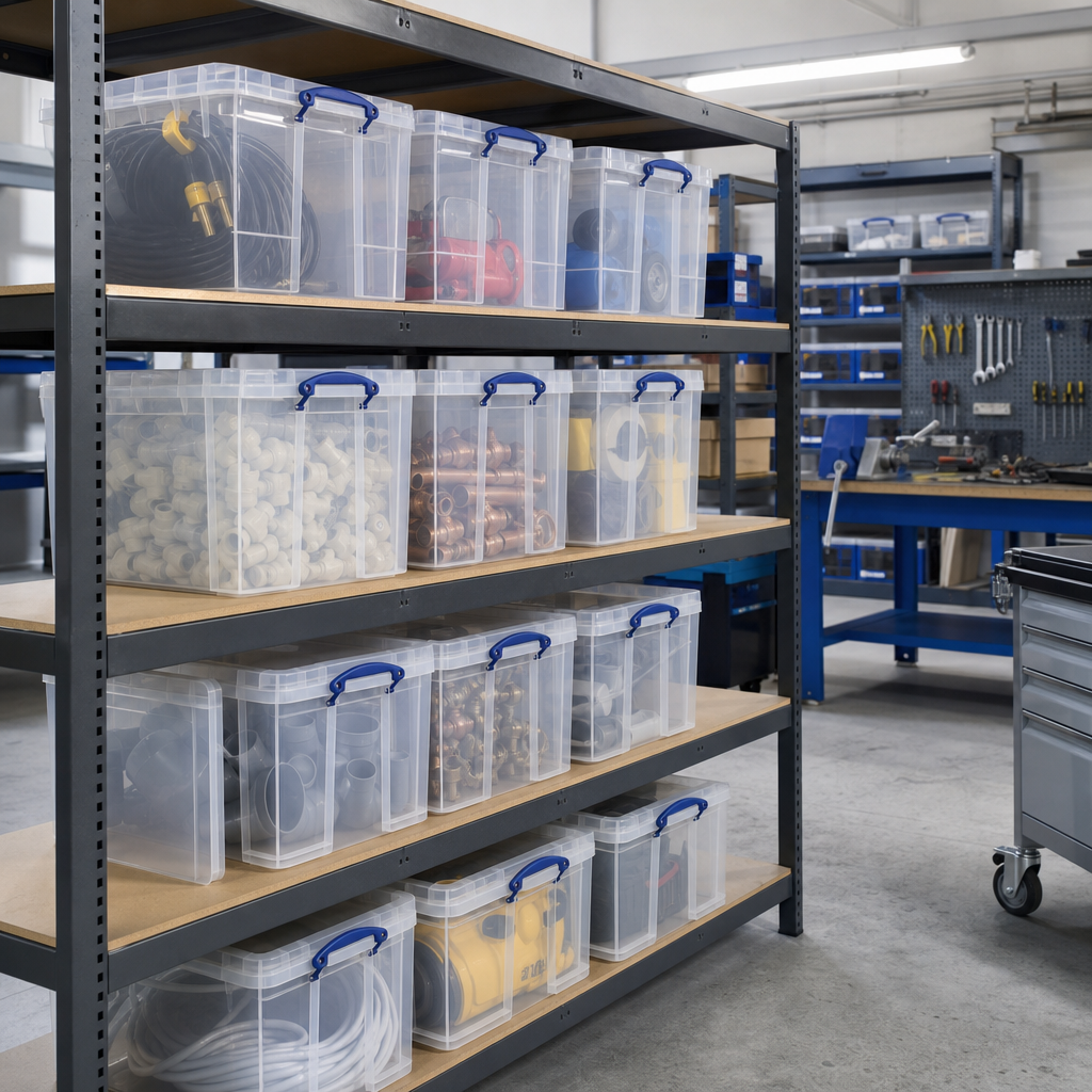 84 Litre Plastic Storage Boxes with Lids