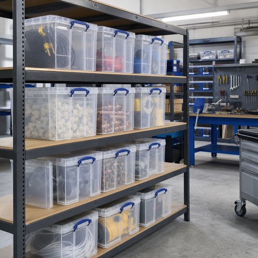 84 Litre Plastic Storage Boxes with Lids