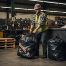 Premium Extra Heavy Duty Black Sacks - Pack of 100, Made from Recycled Materials, High Strength for Maximum Durability