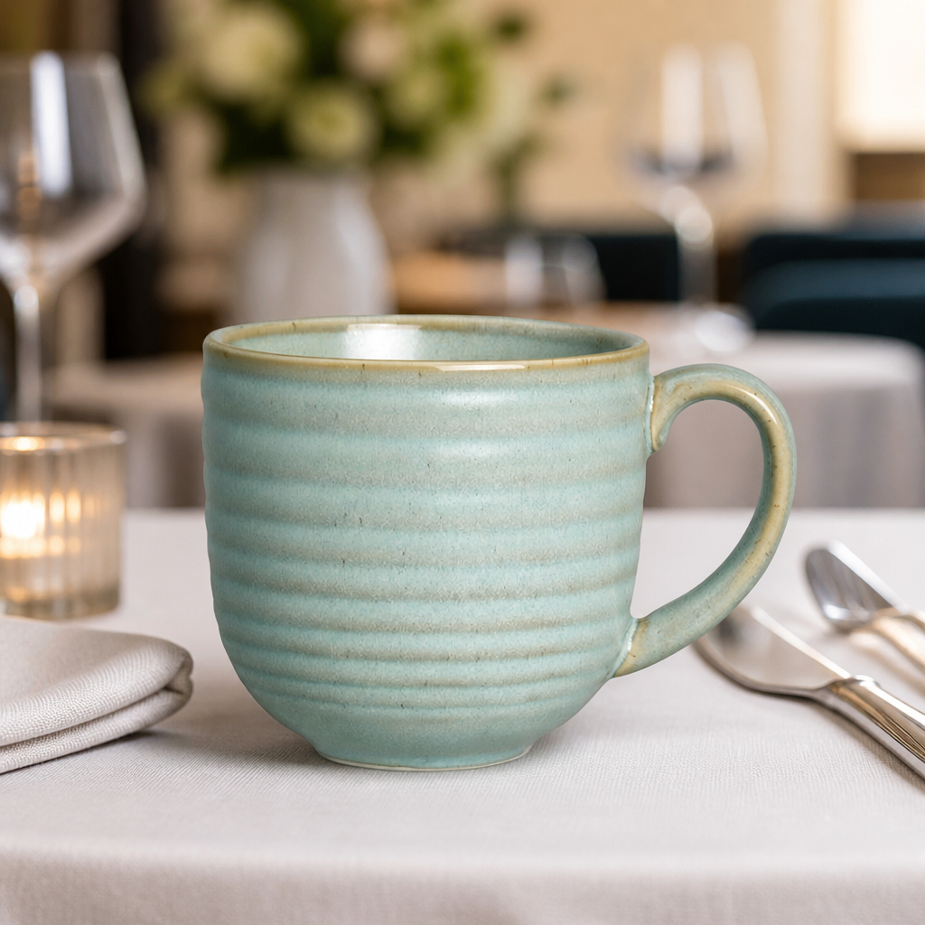 340ml Commercial Vitrified Stoneware Mugs - 12 Pack