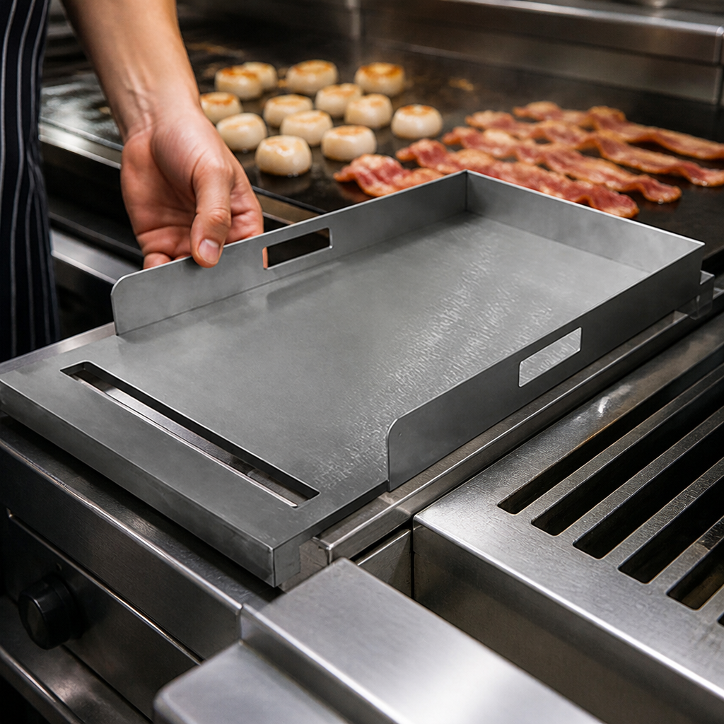 Commercial Griddle Plate 260mm Wide Stainless Steel Spare Part