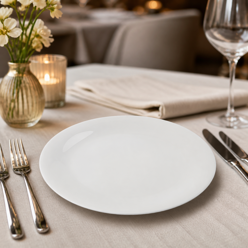 Commercial Bone China Coupe Plates 295mm - 6 Pack