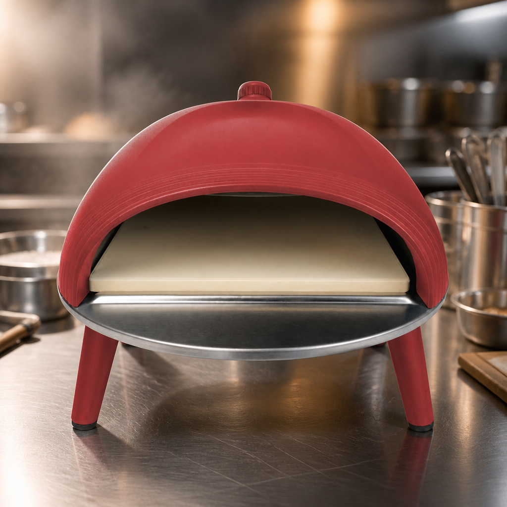 Compact Single Deck Gas Pizza Oven for outdoor cooking