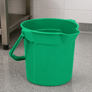 10L Commercial Green Graduated Cleaning Bucket with Pouring Lip