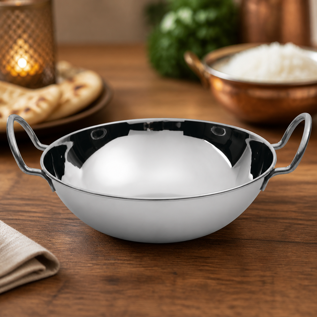 Small 560ml Commercial Flat Bottomed Balti Serving Dish