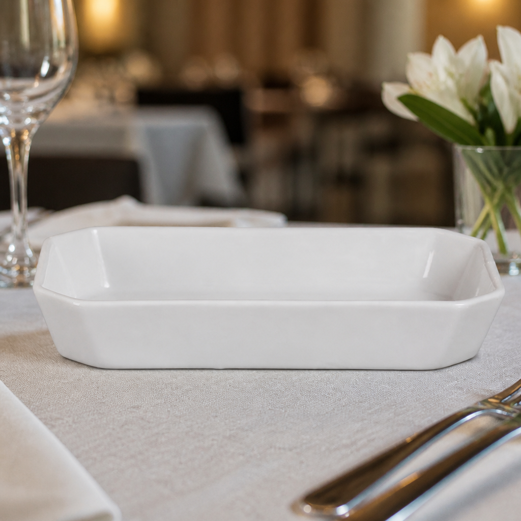 Commercial Rectangular Hors d'Oeuvre Dishes 235x122mm 6 Pack