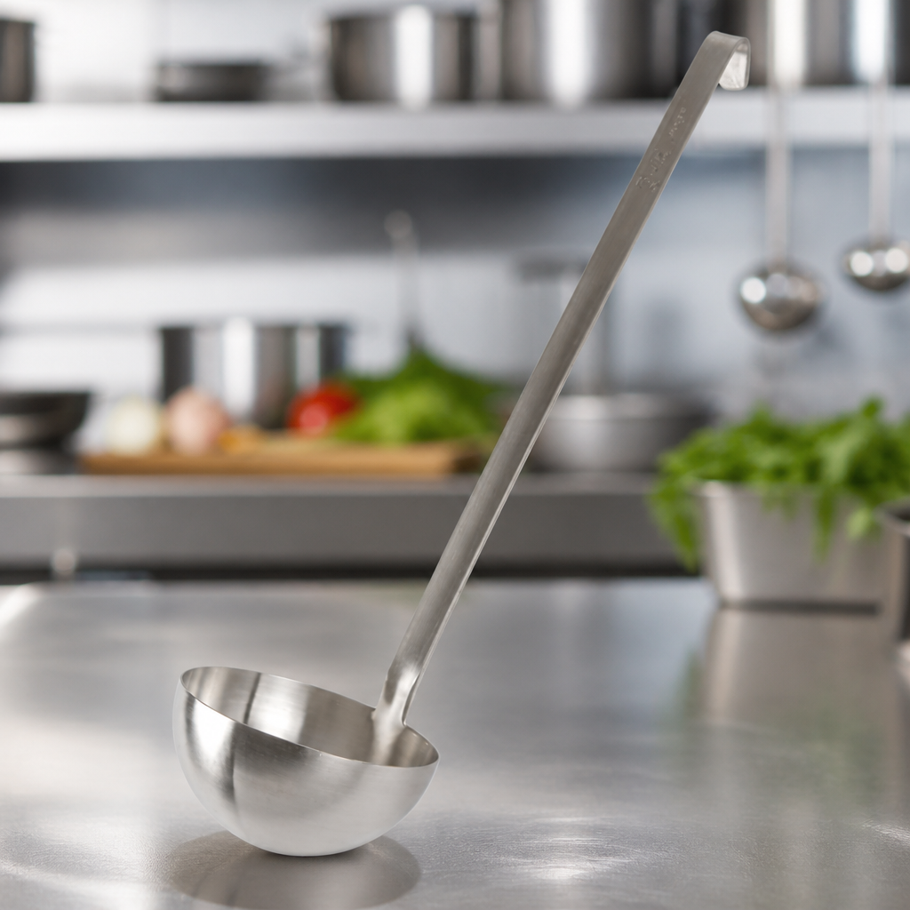 Commercial Stainless Steel Ladle 250ml Heavy Duty Kitchen Tool