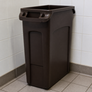 Commercial Recycling Bin 60Ltr with Venting Channels Brown