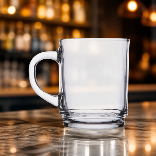 Commercial Stacking Mugs Clear 250ml Set of 6 for Catering