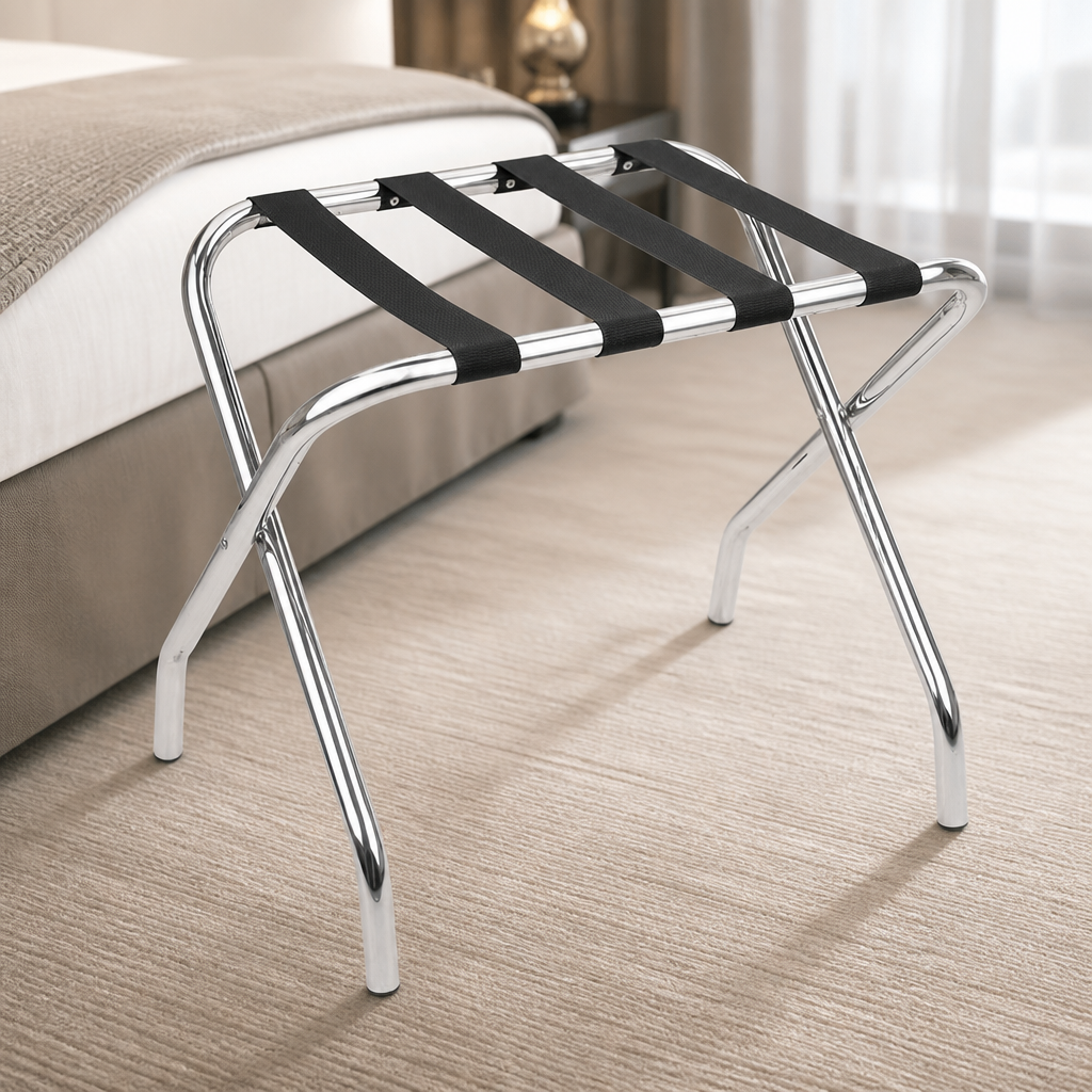 Commercial Stainless Steel Luggage Rack with 35kg capacity