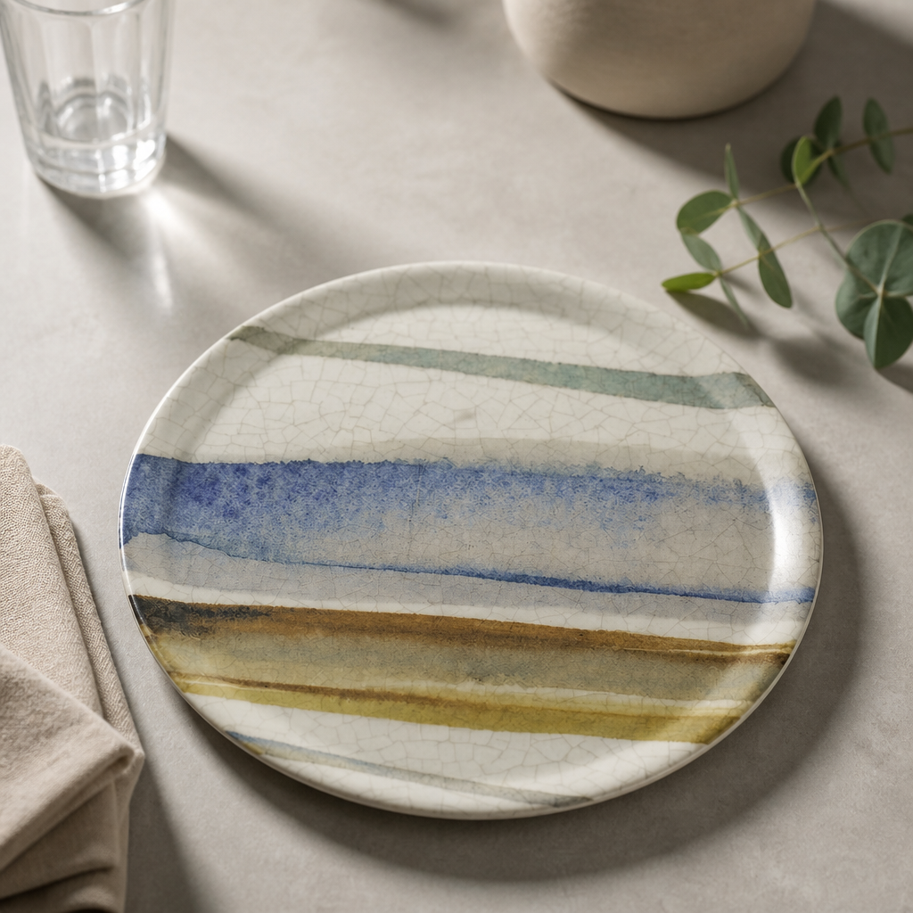 Commercial Pizza Plates 330mm Stripe Design 6 Pack
