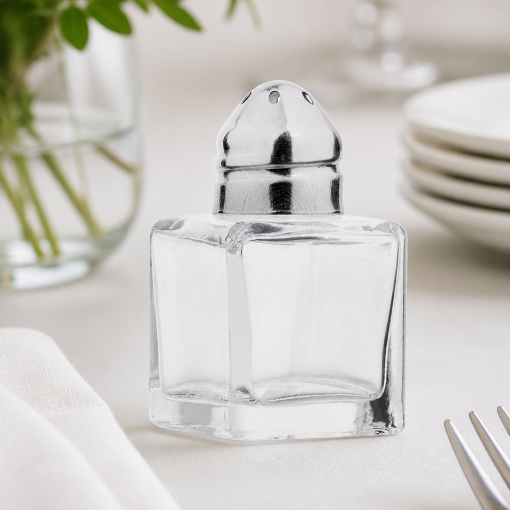 Commercial Glass Salt and Pepper Shakers 1/2oz 12 Pack