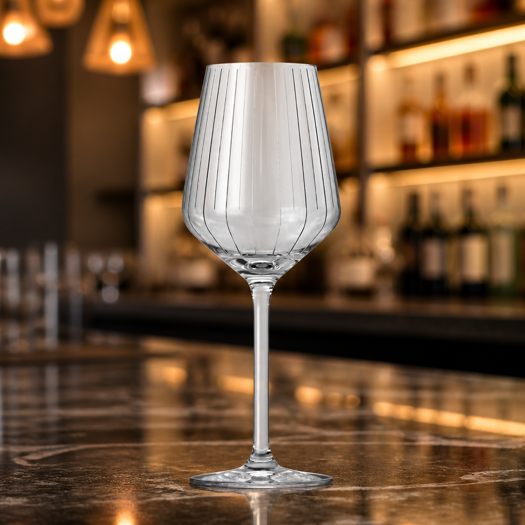 385ml clear commercial wine glasses, dishwasher safe, 6 pack