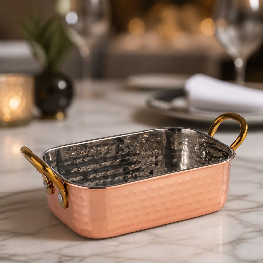 Small Stainless Steel Serving Pan 0.45L 145x95mm