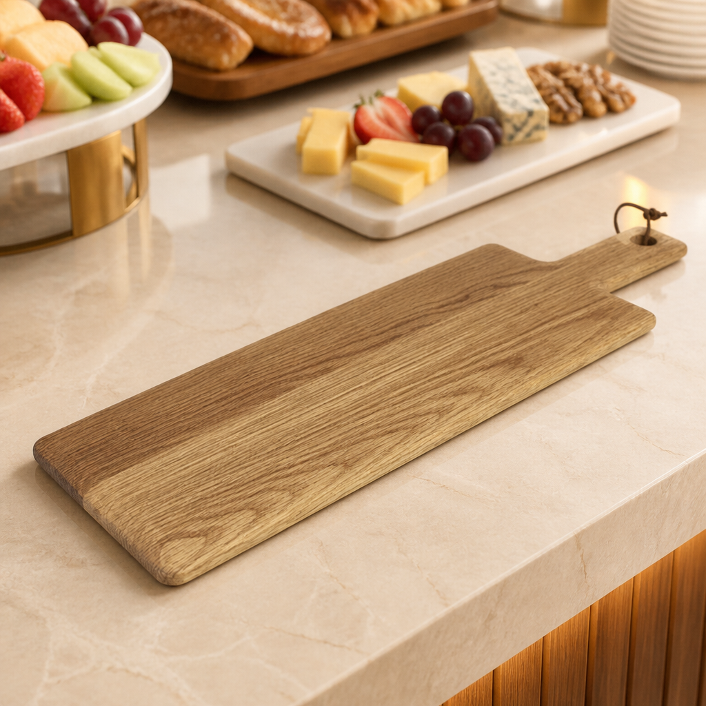 Medium Oak Wood Paddle Board 400mm Wooden Dinnerware