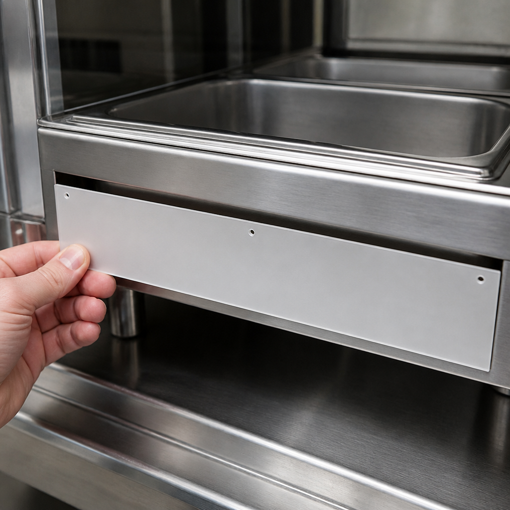 Commercial Acrylic Plate for Food Warmers 654mm Wide