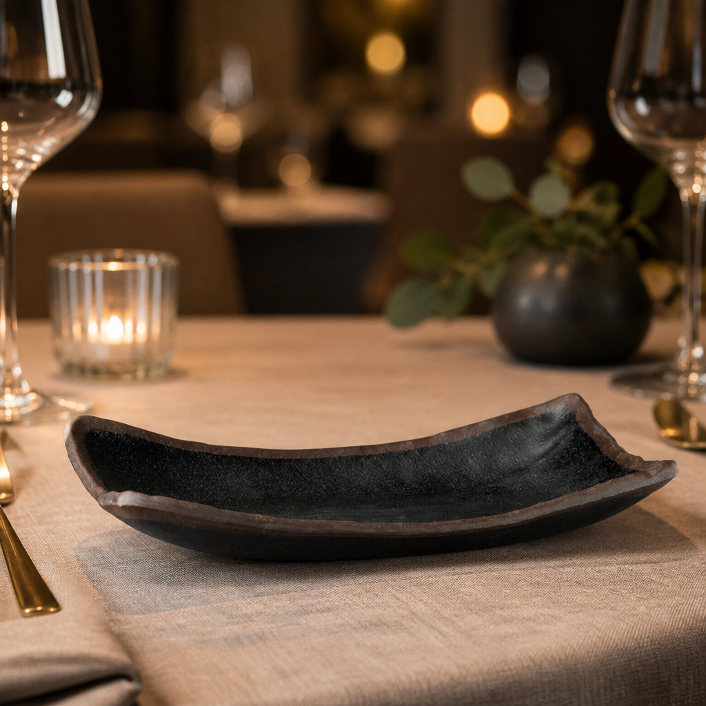 Commercial Melamine Platter 265x165mm in black