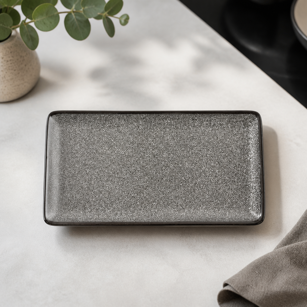 Commercial Porcelain Rectangular Plates 228mm - 6 Pack