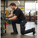 Premium Stretch Cargo Trousers with Reinforced Knees and Ergonomic Fit for Active Professionals