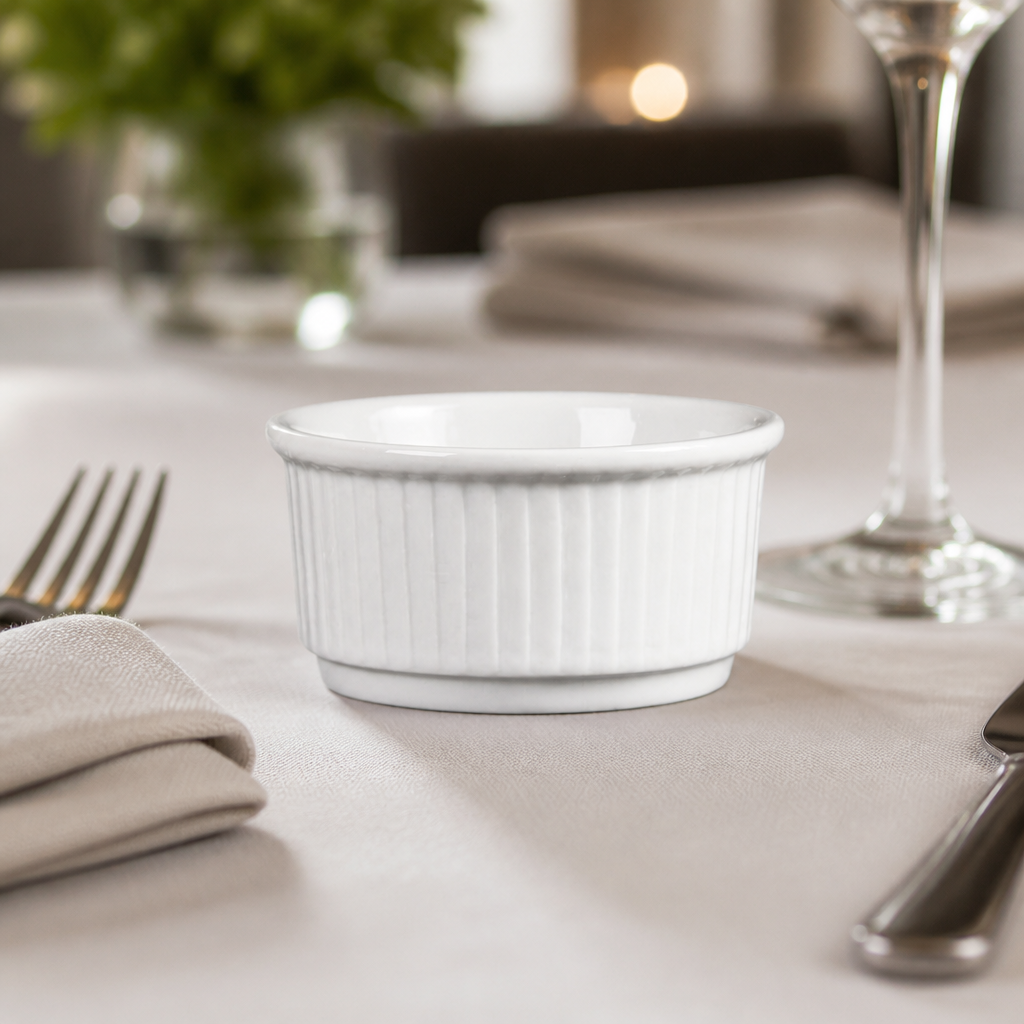 Commercial Porcelain Stacking Ramekins 85mm - 12 Pack