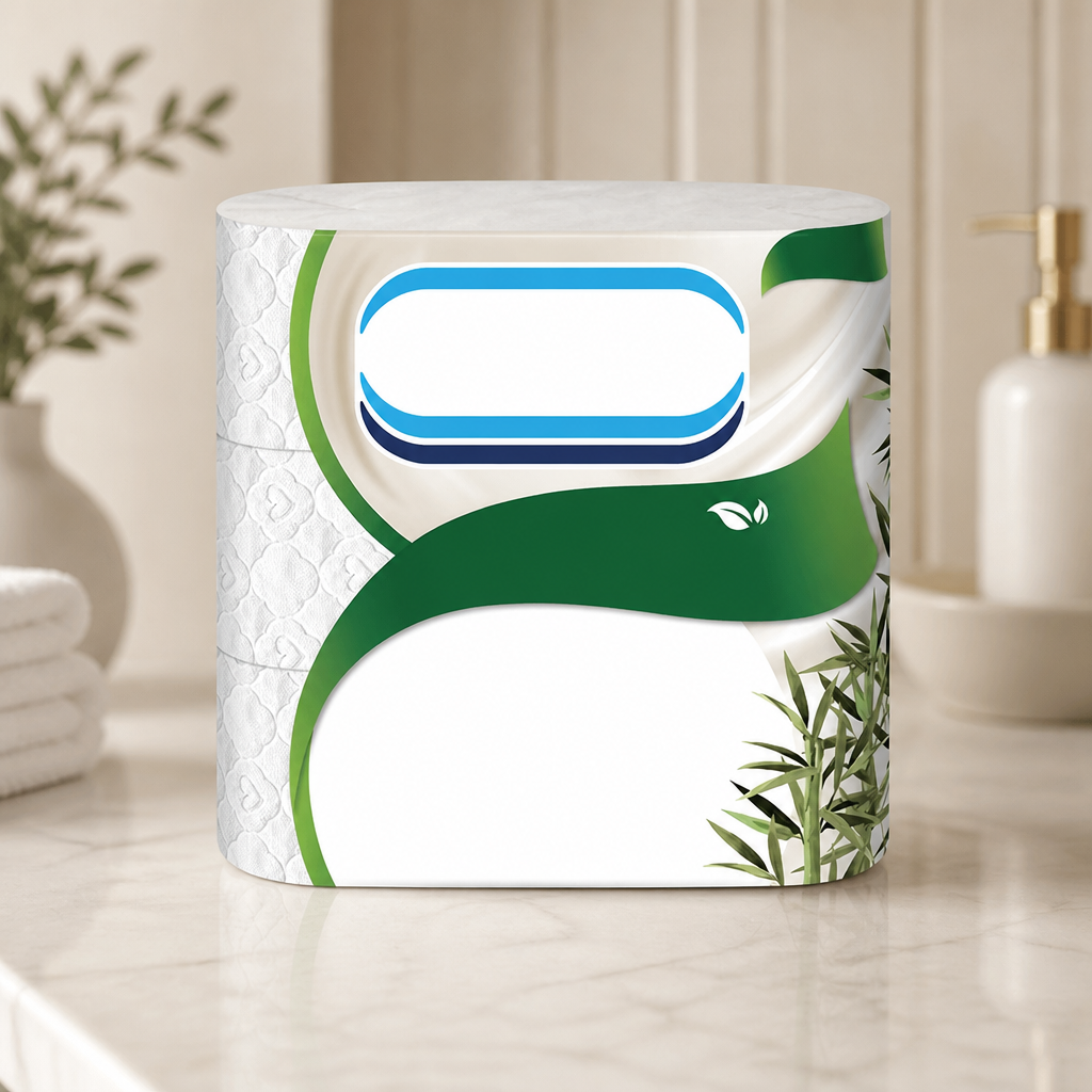 Soft Bamboo Toilet Rolls 3-Ply 5x9 Rolls Eco-Friendly Packaging