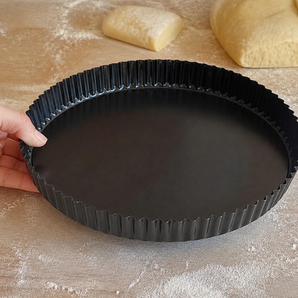 Commercial Non-Stick Quiche Tin 300mm with Removable Base