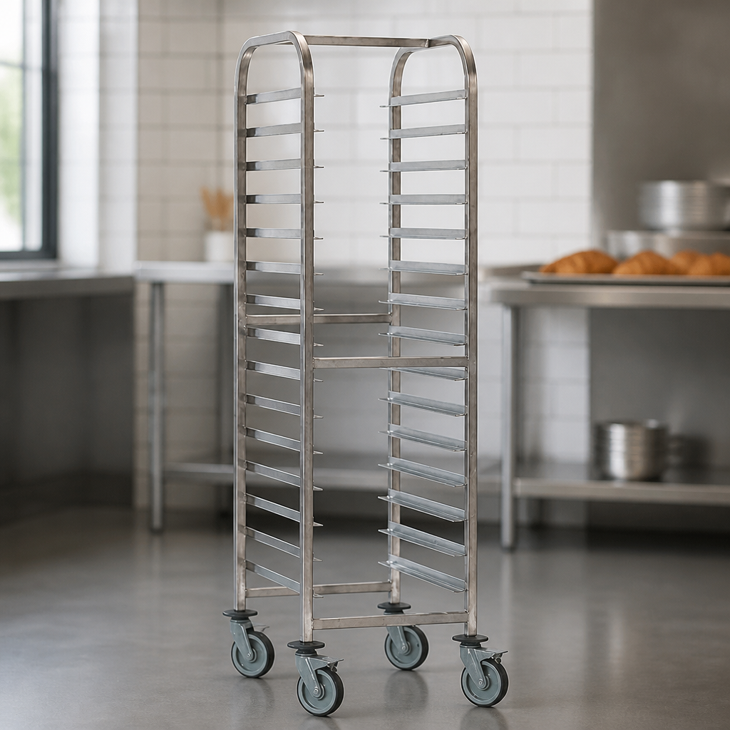 Commercial Patisserie Racking Trolley 15 Shelves 600x400mm
