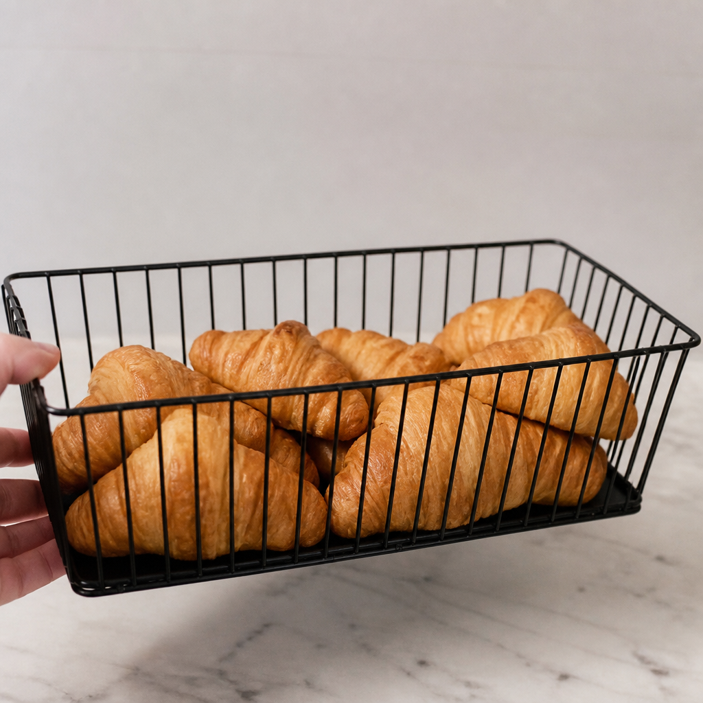 Rectangular wire food display basket 330x190x100mm
