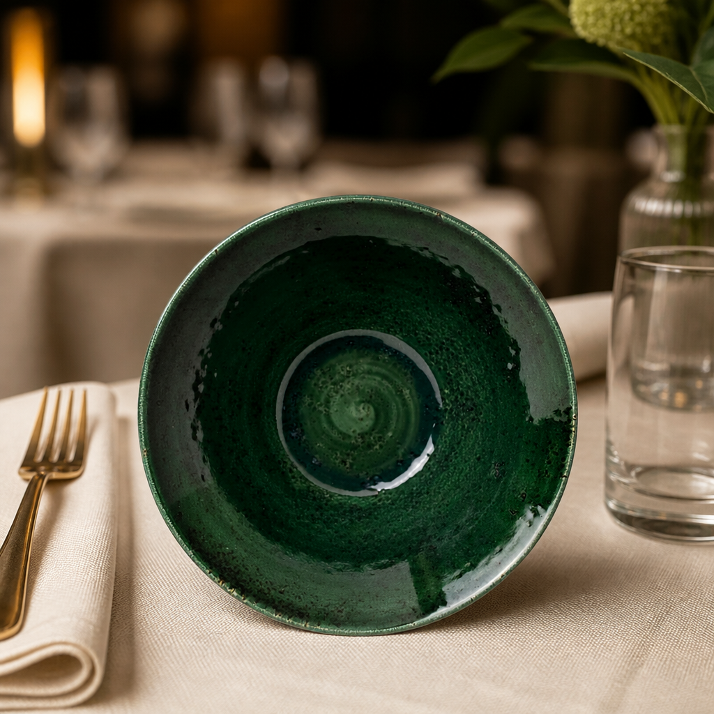 Commercial Porcelain Bowls 203mm Burnt Emerald 12 Pack