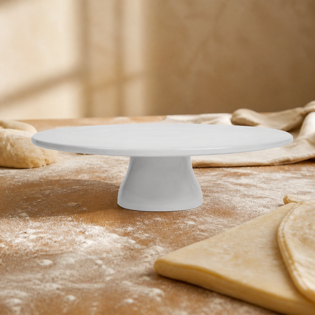 Commercial Pedestal Cake Stand 330mm Diameter Durable Porcelain