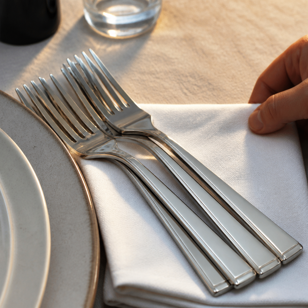Commercial Table Forks Pack of 12 in stainless steel