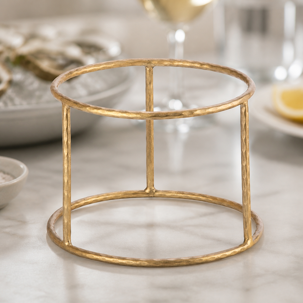 Small Commercial Seafood Tower Stand Vintage Gold 180x125mm