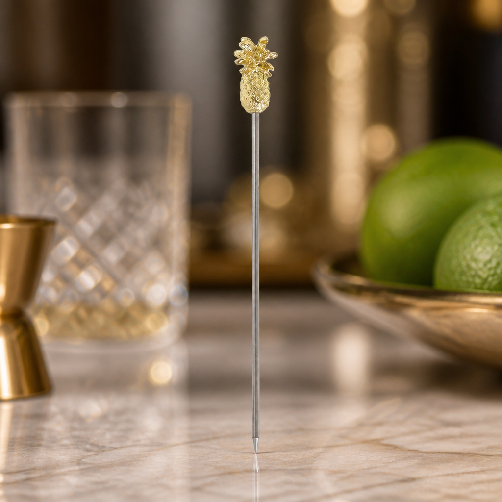 Commercial Gold Plated Garnish Picks 10 Pack for Cocktails