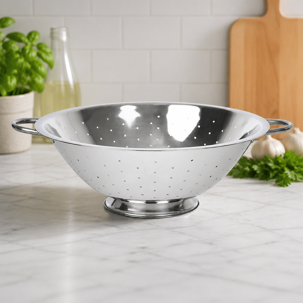 14" Stainless Steel Commercial Colander for Kitchen Use