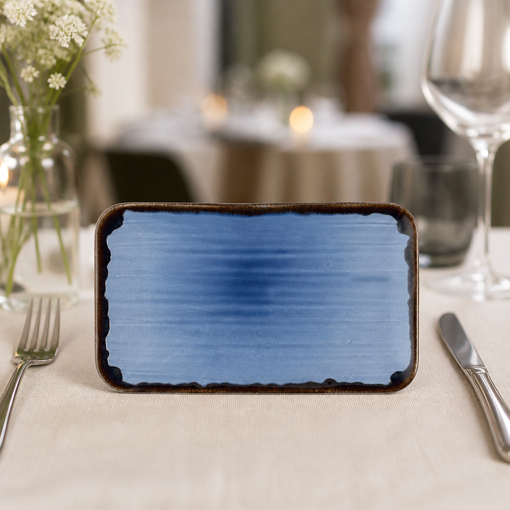 Commercial Angular Plates 106x160mm, microwave and dishwasher safe