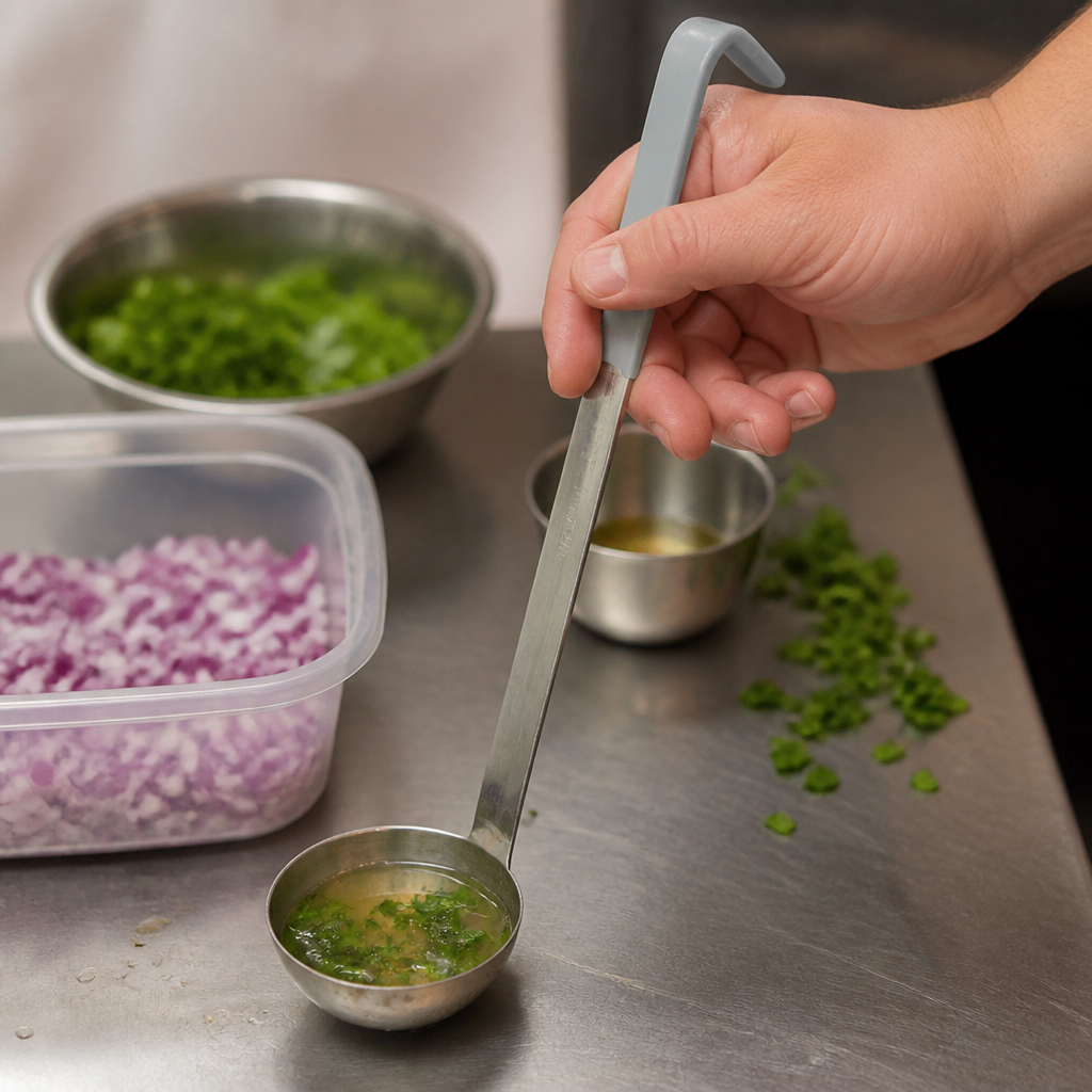 Heavy Duty Colour Coded Ladle 118ml for commercial kitchens