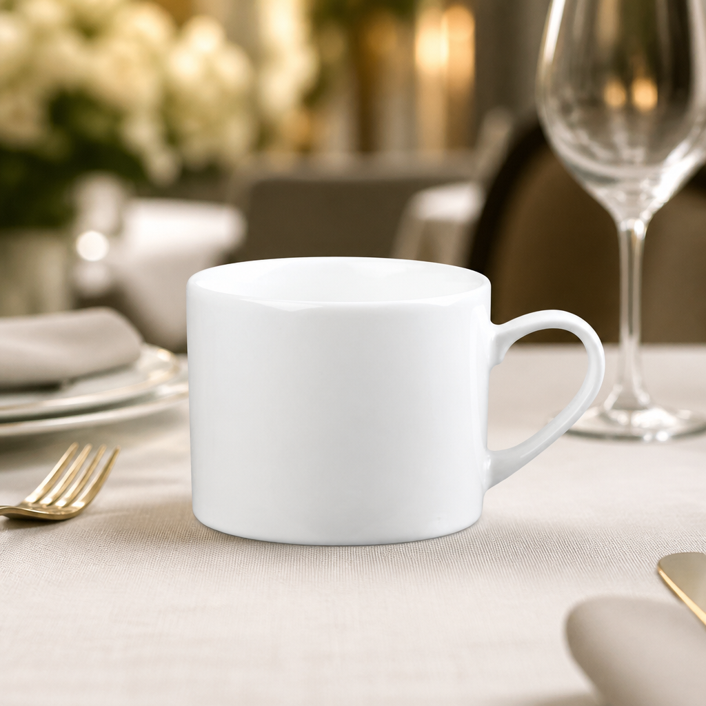 Commercial Fine China Tea Cups 230ml - 6 Pack