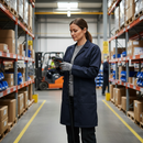 Premium Heavy Duty Warehouse Coat - 240G Polyester/Cotton with Pockets and Vented Back